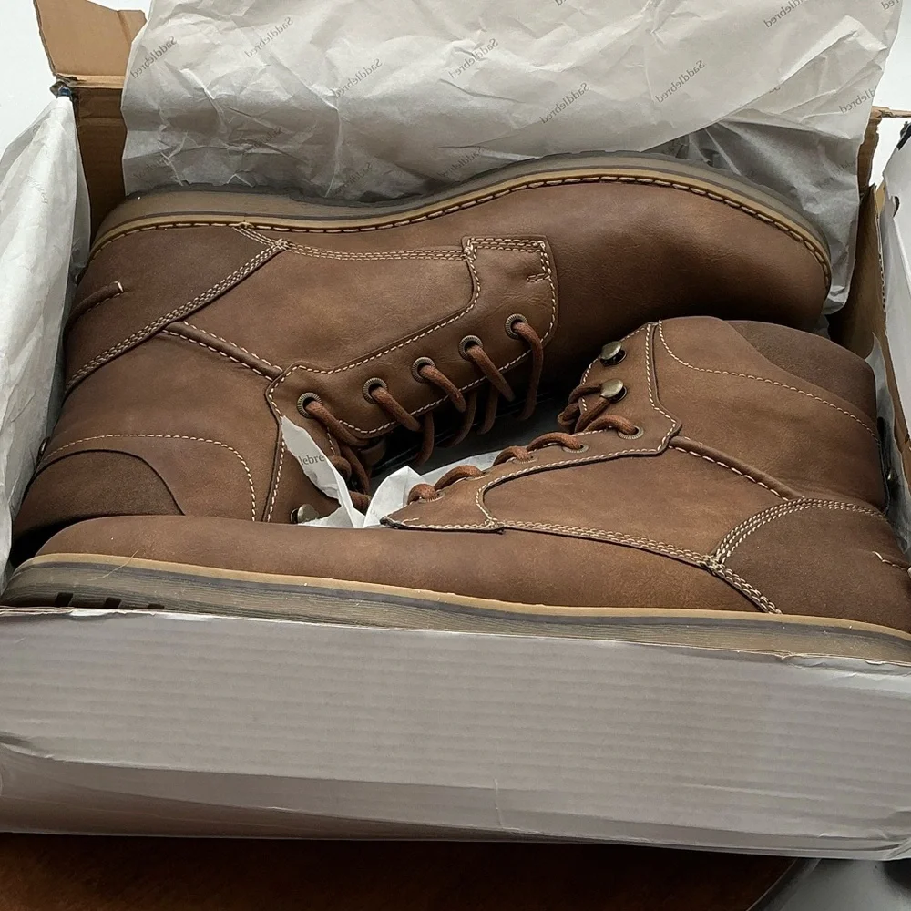 Saddlebred‎ Tan vegan Leather Boots size 13M
